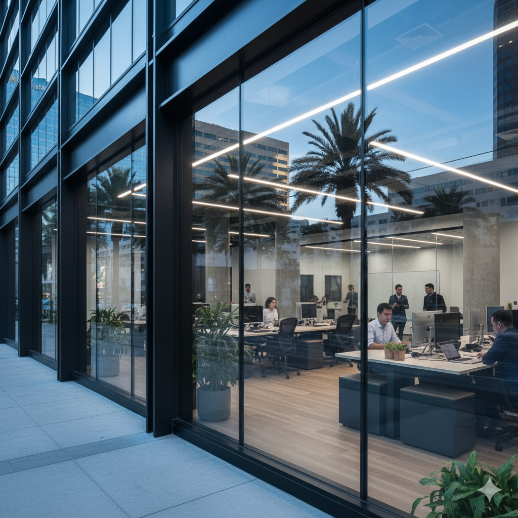 Polarizado para ventanas de oficina