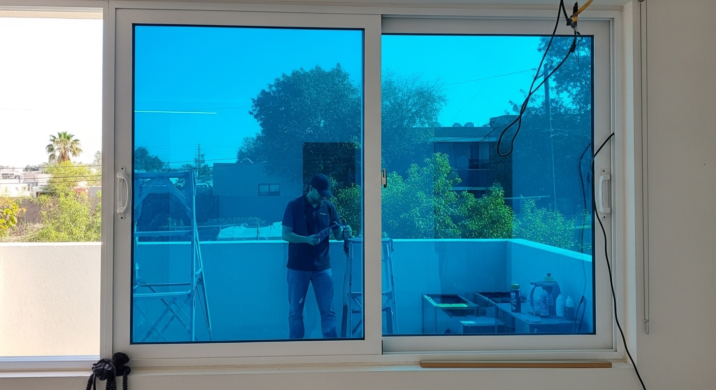 polarizado de ventanas tipo espejo para control solar