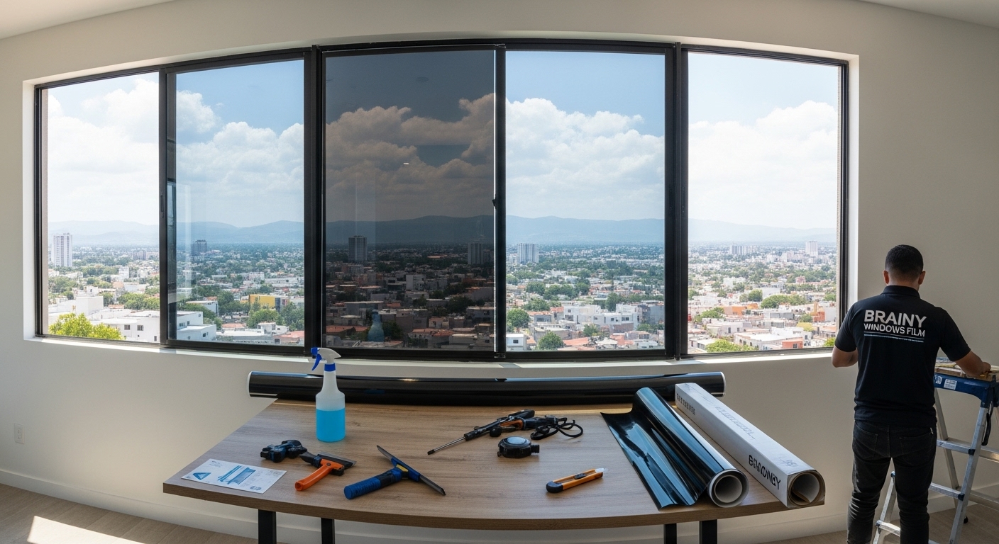 Polarizado tipo espejo para ventanas de casa con control solar